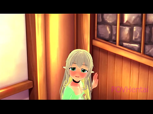 ❤️ (Pakute) Ọmọbinrin Elvish ṣe iranlọwọ fun ọ lati wẹ oju rẹ. Iwa onihoho furo